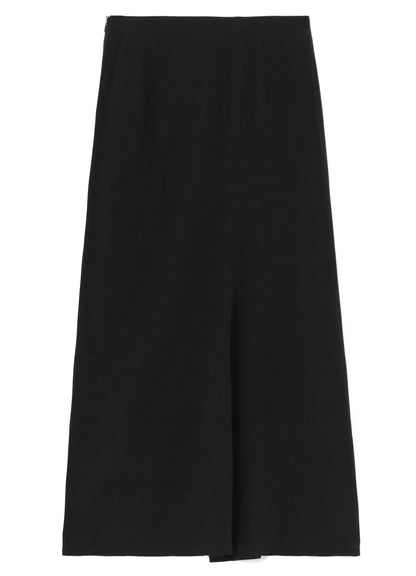 18 SILK CREPE DE CHINE FRONT SLIT LONG SKIRT