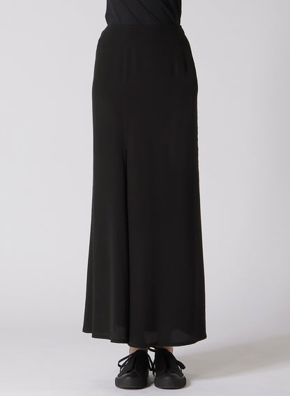 18 SILK CREPE DE CHINE FRONT SLIT LONG SKIRT