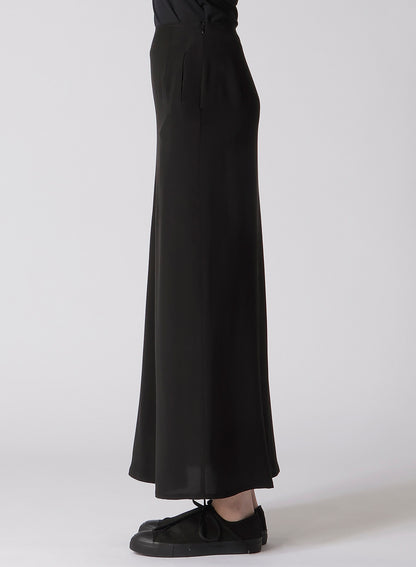 18 SILK CREPE DE CHINE FRONT SLIT LONG SKIRT