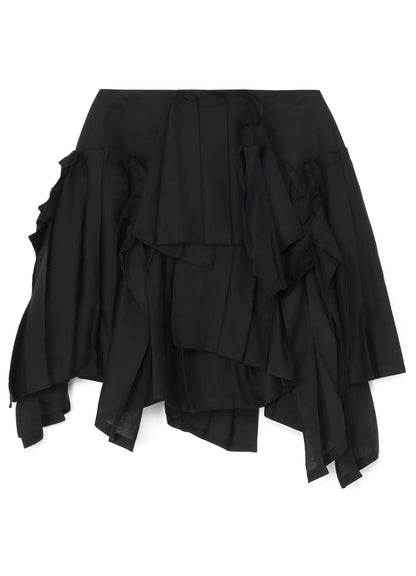 CELLULOSE/Ra TWILL PLEATED SHORT SKIRT