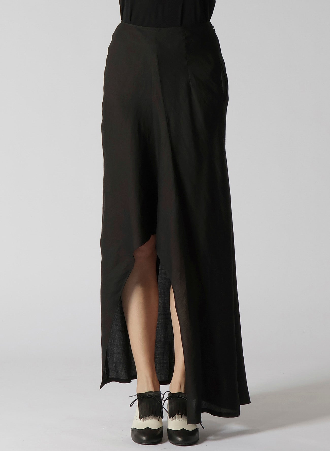 CELLULOSE/Ra TWILL R ROUND HEM SKIRT