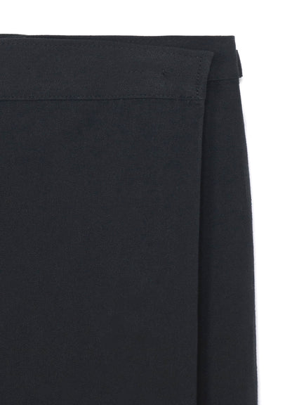 COTTON TWILL R PLEATED WRAP SKIRT