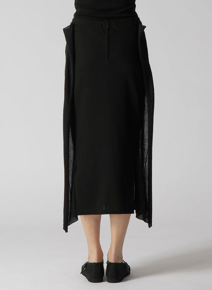 FRESCA 20 FINE JERSEY SIDE KNIT DETAIL SKIRT