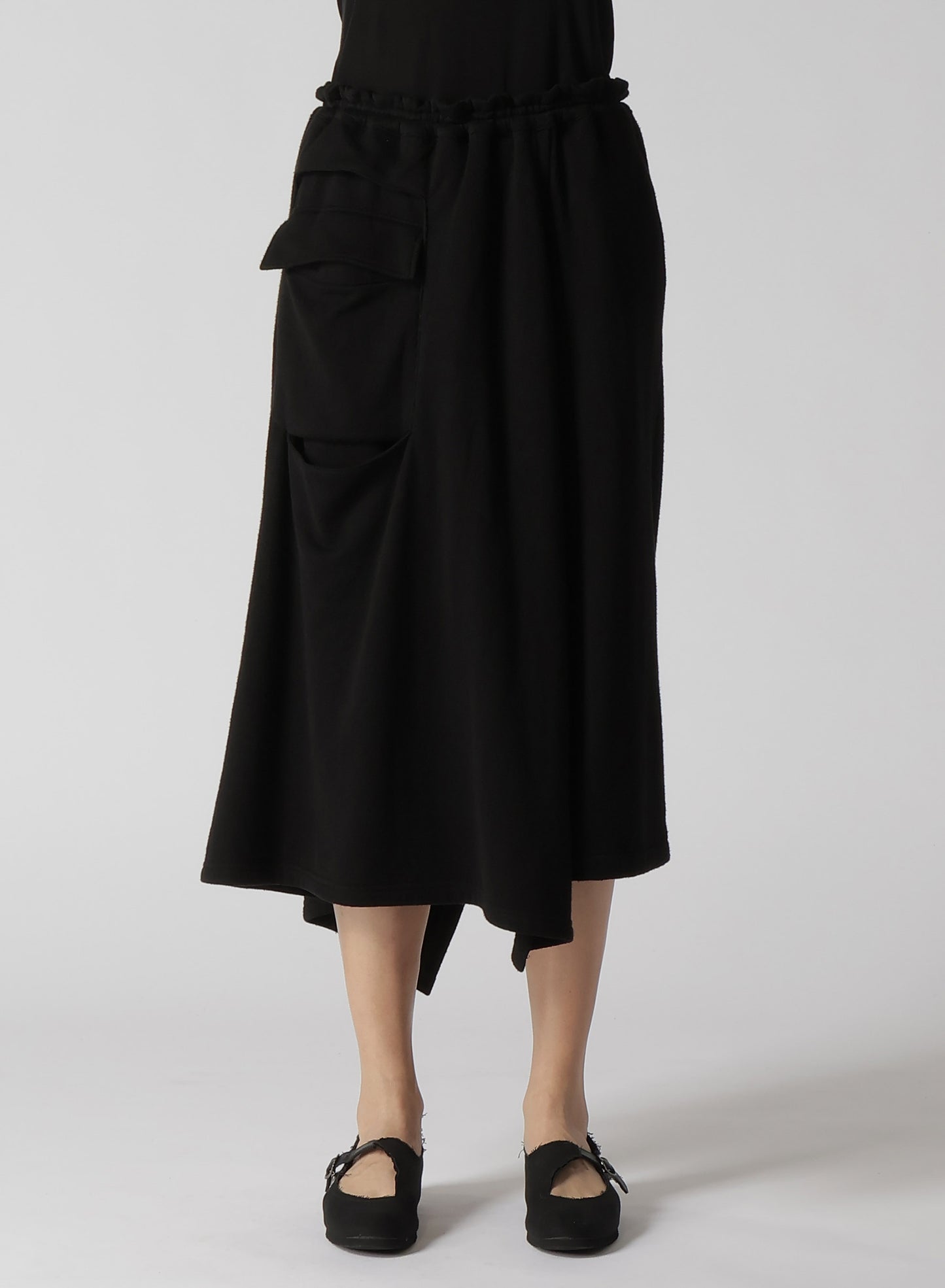 SUPIMA COTTON PILE POCKET DETAIL SKIRT