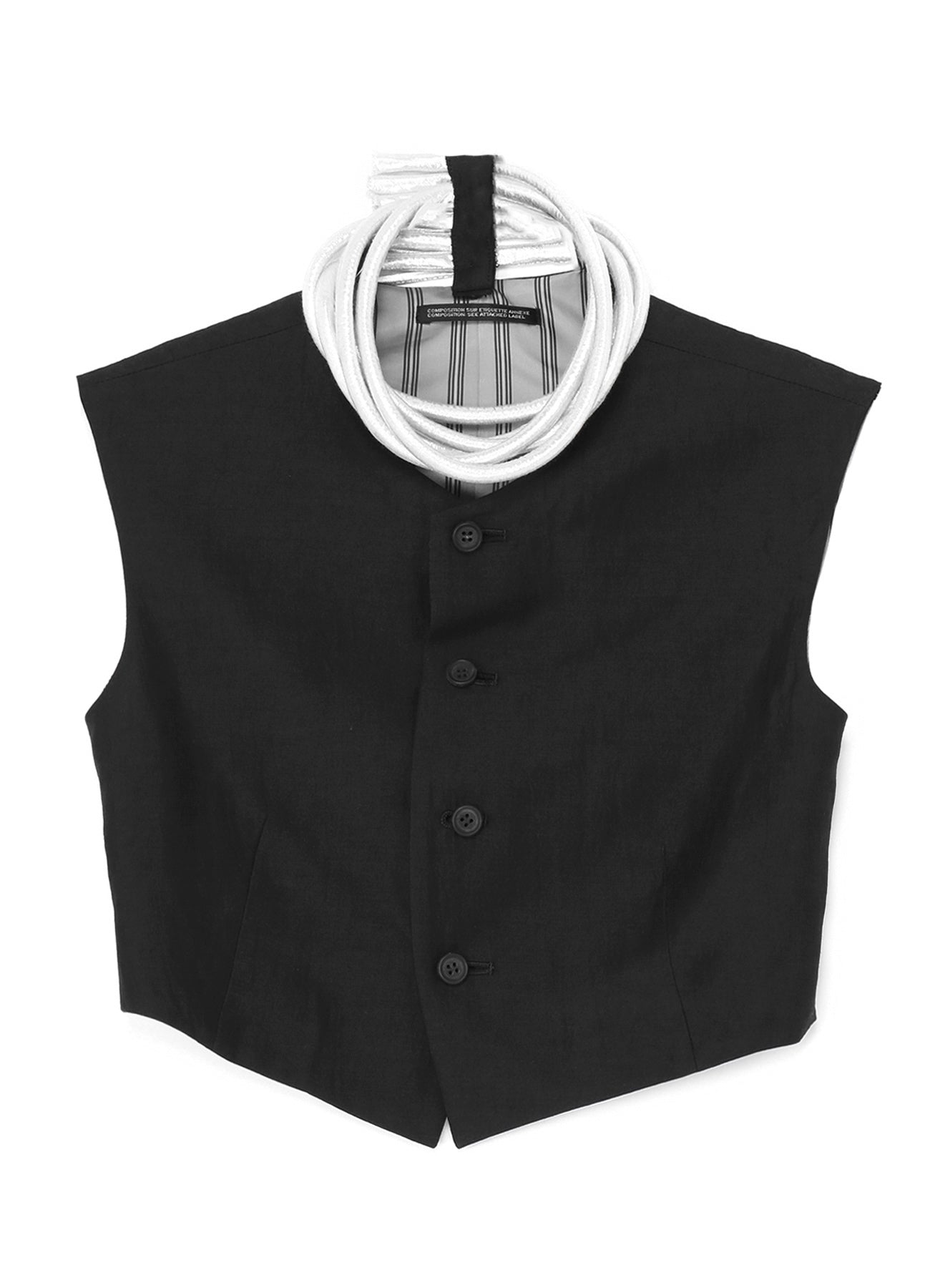 HIGH TWISTED GABARDINE BASIC VEST