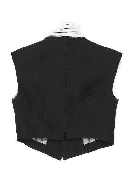 HIGH TWISTED GABARDINE BASIC VEST