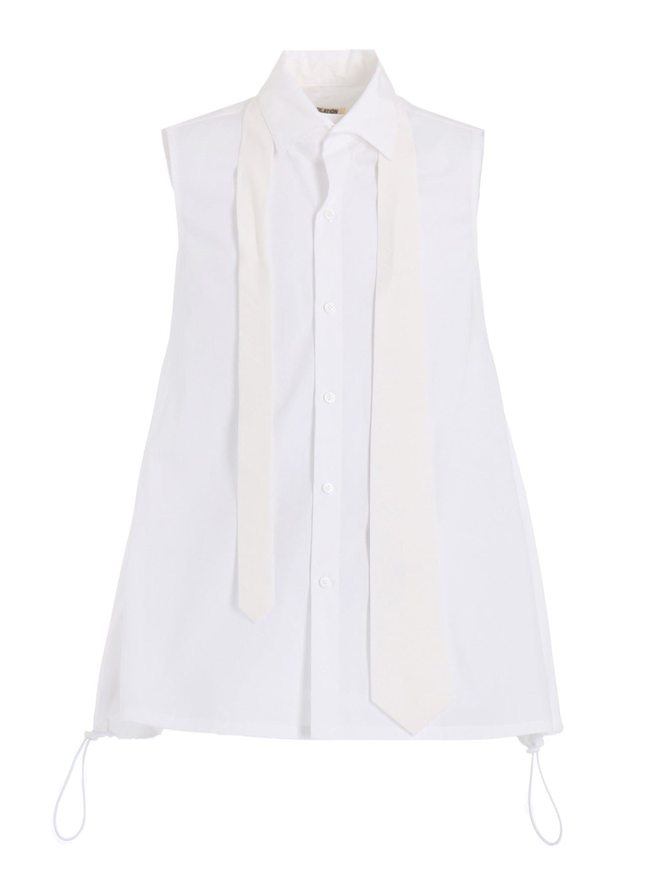 【12/6 10:00(JST) Release】BROAD R-SLEEVELESS TIE BLOUSE