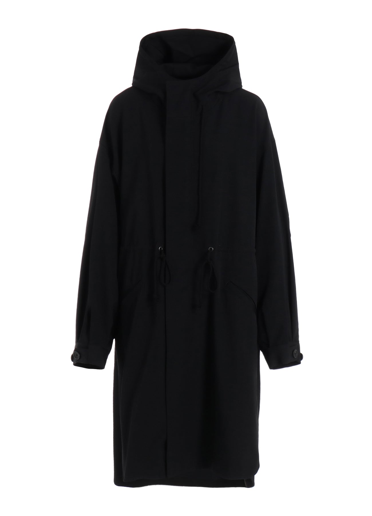 WOOL GABADINE R-HOOD MODS COAT