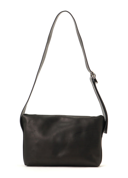 SMOOTH OIL LEATHER CLASP SHOULDER BAG S