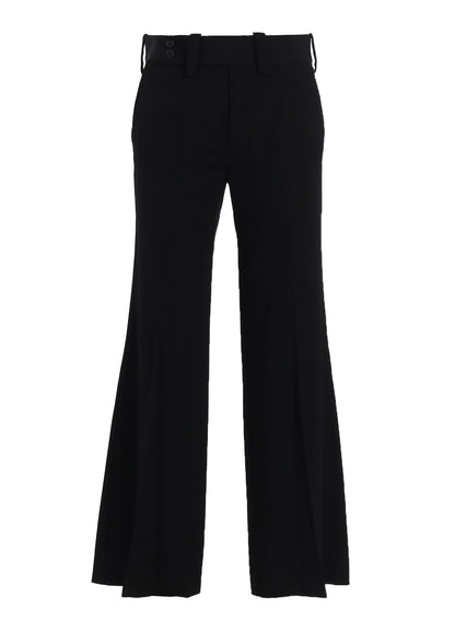 WOOL GABARDINE R-FLARE PANTS