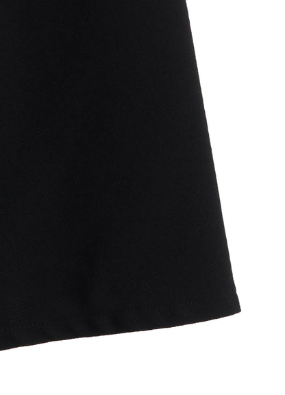 WOOL GABADINE R-TUCK FLARE SKIRT