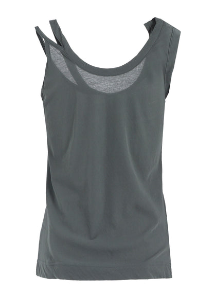 HIGH TWISTED SINGLE JERSEY R-ASYMMETRY TANK TOP