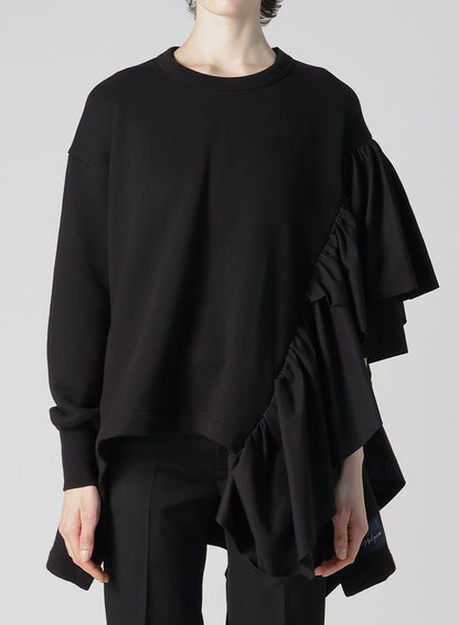 LIY/C FRENCH TERRY R-FRILL SWEAT SHIRT