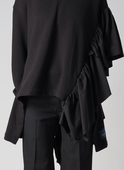 LIY/C FRENCH TERRY R-FRILL SWEAT SHIRT