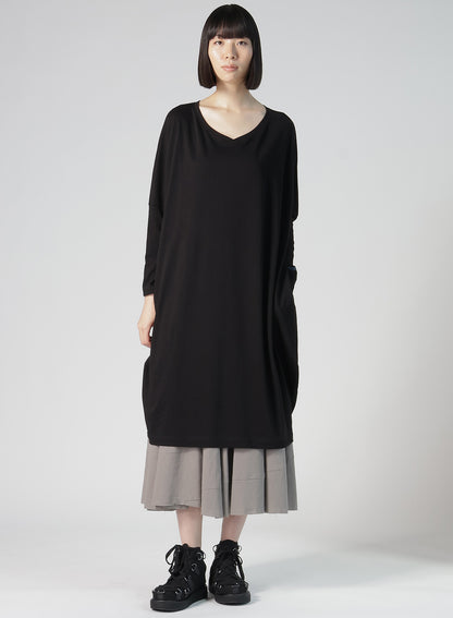 COTTON SINGLE JERSEY R-DOLMAN BIG DRESS