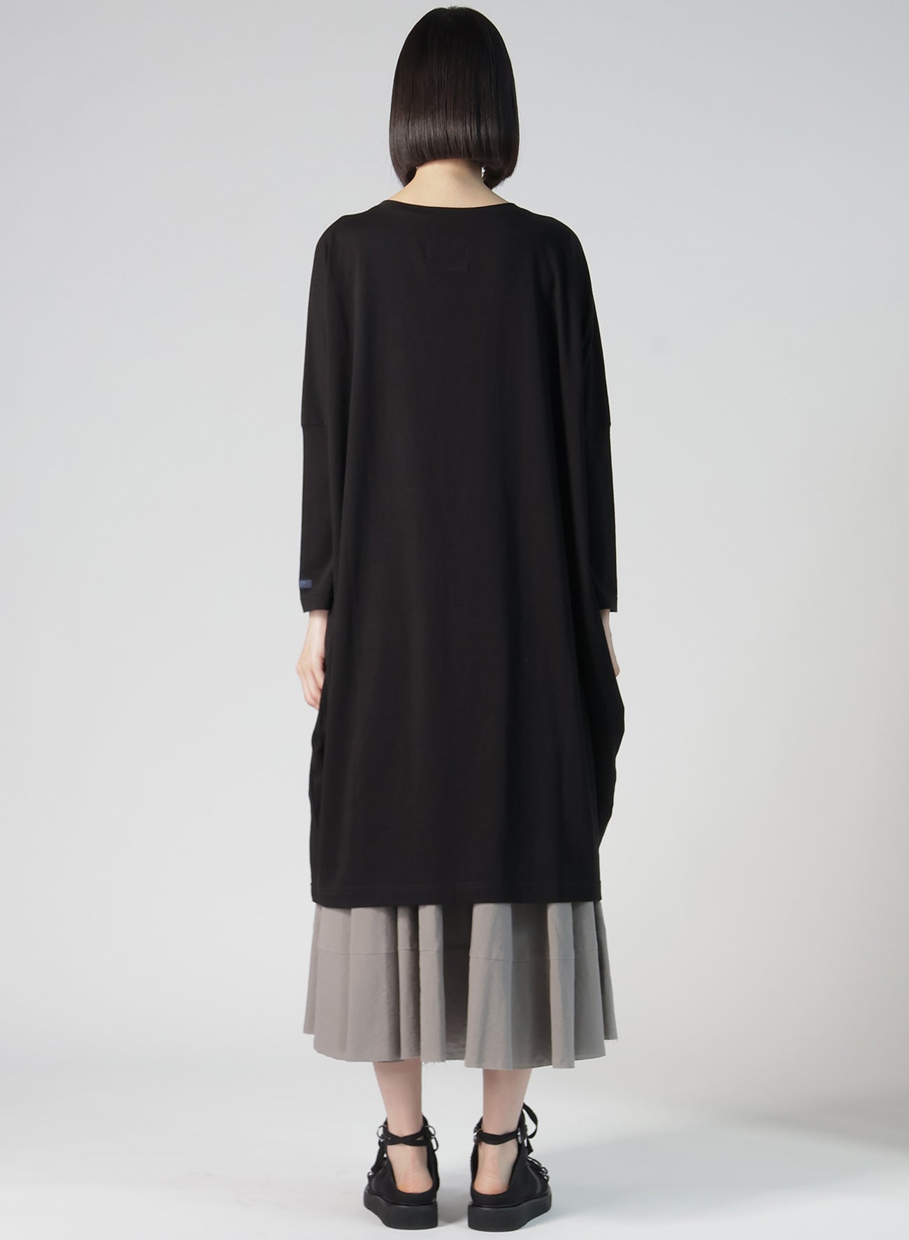 COTTON SINGLE JERSEY R-DOLMAN BIG DRESS