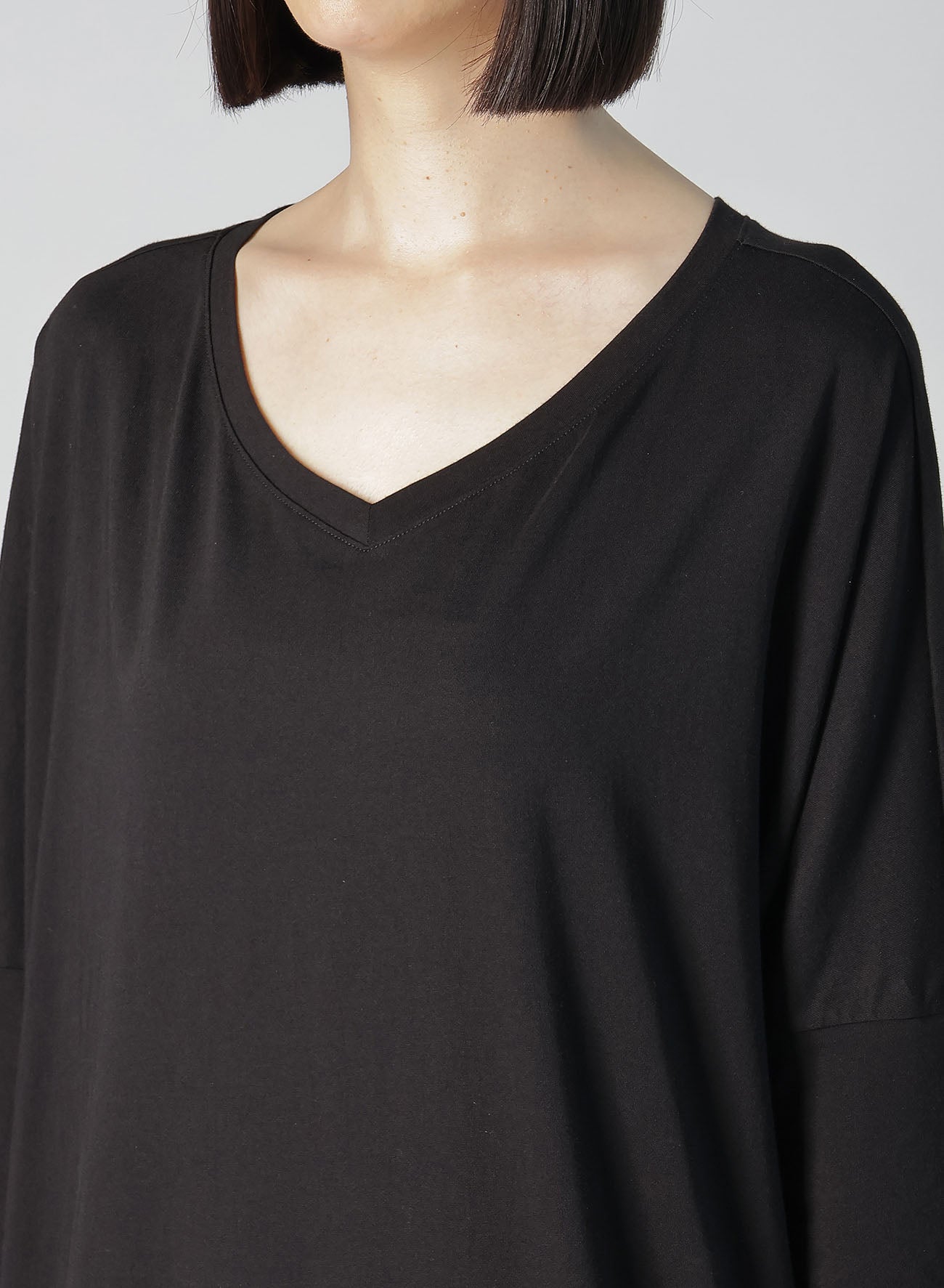 COTTON SINGLE JERSEY R-DOLMAN BIG DRESS