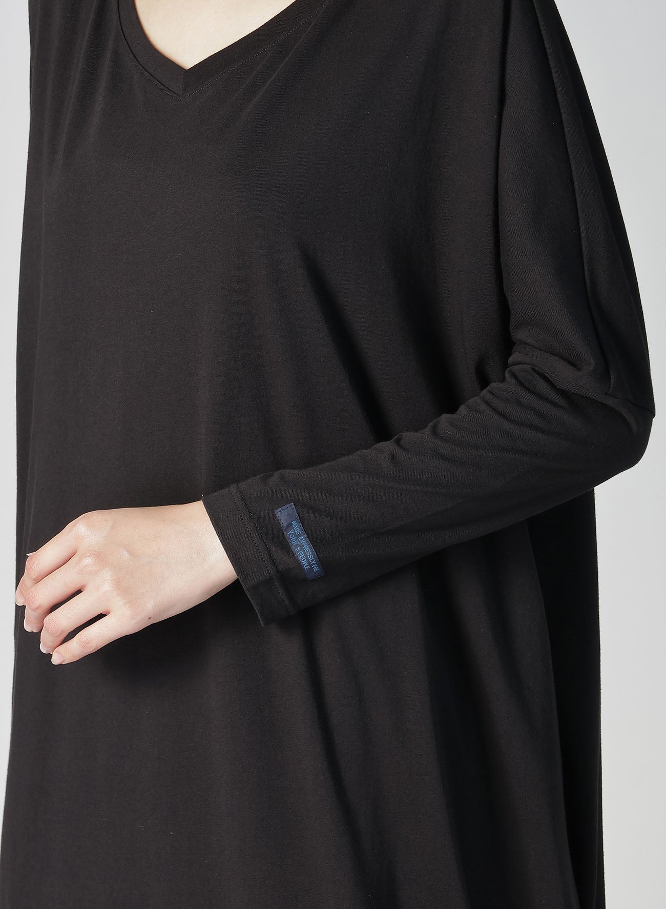 COTTON SINGLE JERSEY R-DOLMAN BIG DRESS