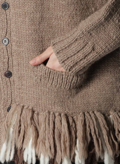 CARDIGAN WITH FRINGE DETAILS