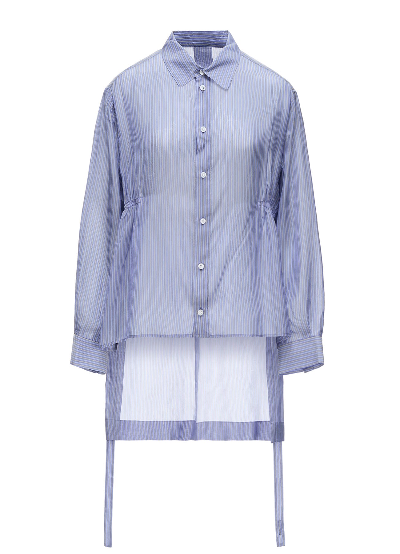 STRIPED GATHERED BLOUSE