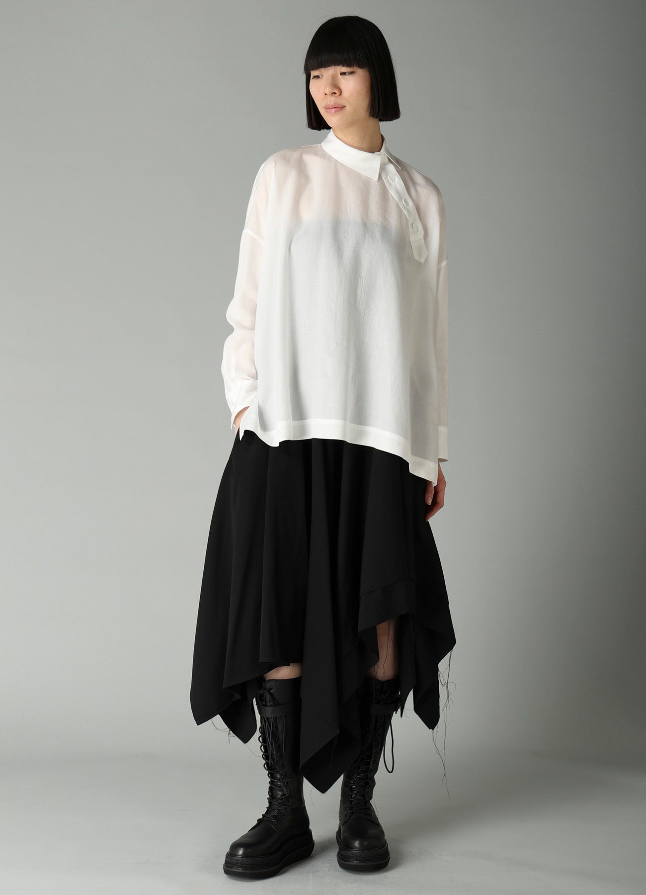 CELLULOSE POPLIN B PULLOVER BLOUSE