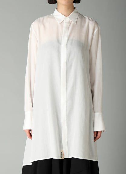 CELLULOSE POPLIN BACK FLARE SHIRT