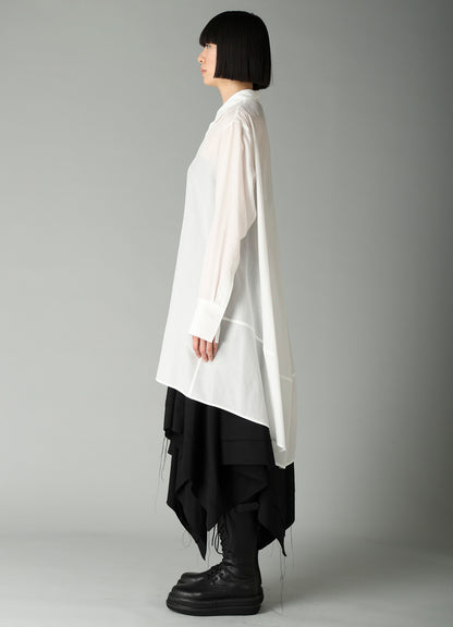 CELLULOSE POPLIN BACK FLARE SHIRT