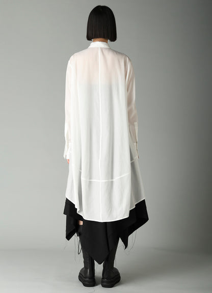 CELLULOSE POPLIN BACK FLARE SHIRT