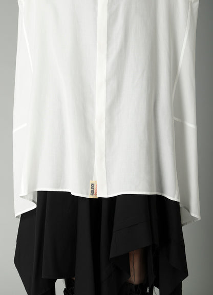 CELLULOSE POPLIN BACK FLARE SHIRT