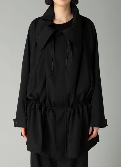 GABARDINE DRAWSTRING COAT
