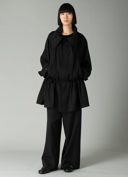 GABARDINE DRAWSTRING COAT