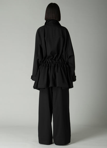 GABARDINE DRAWSTRING COAT