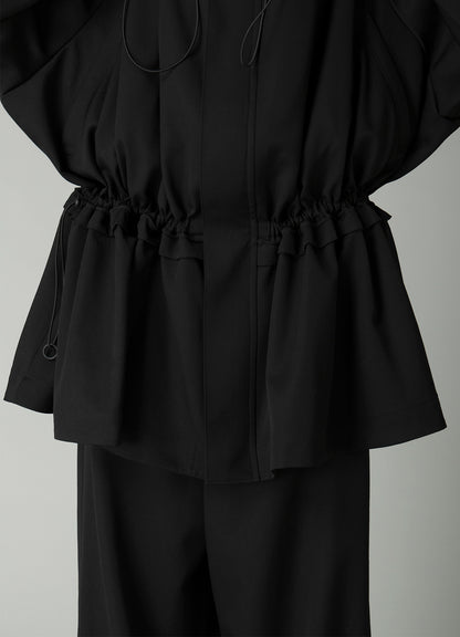 GABARDINE DRAWSTRING COAT