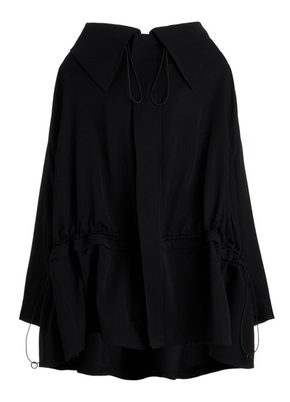 GABARDINE DRAWSTRING COAT