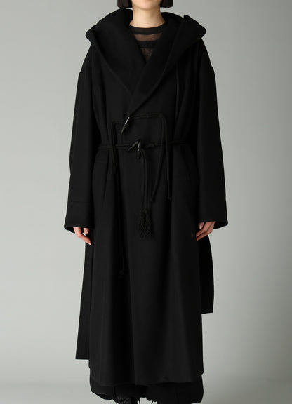 MELTON HOODED DUFFLE COAT
