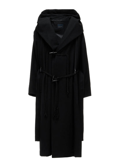 MELTON HOODED DUFFLE COAT