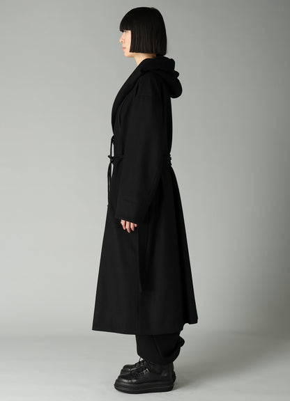 MELTON HOODED DUFFLE COAT