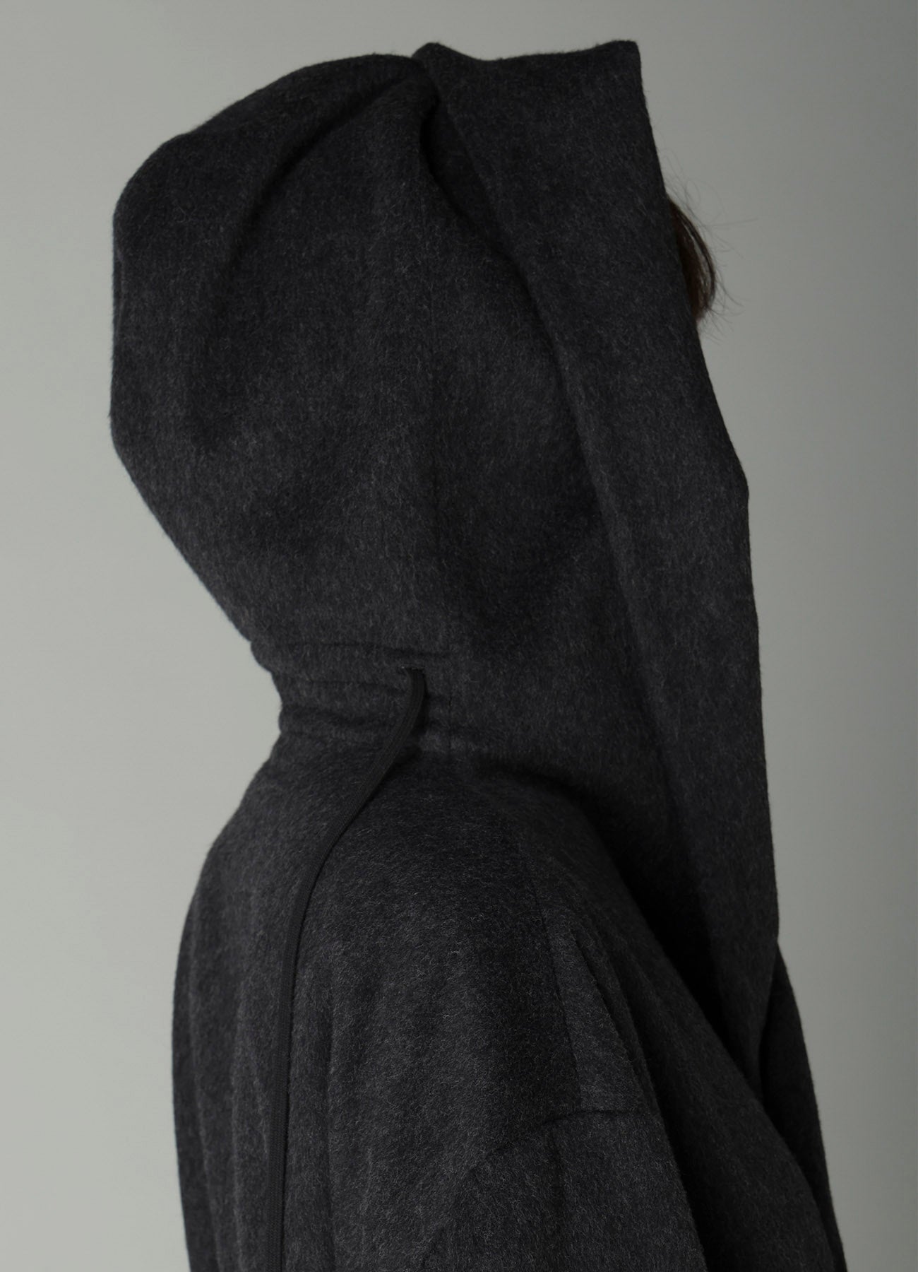 CASHMERE MIXED BEAVER HOODED DUFFLE COAT – THE SHOP YOHJI YAMAMOTO