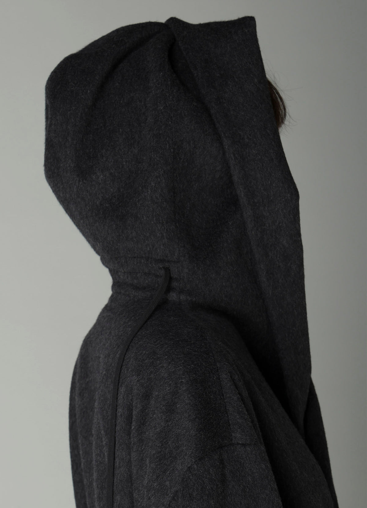 CASHMERE MIXED BEAVER HOODED DUFFLE COAT