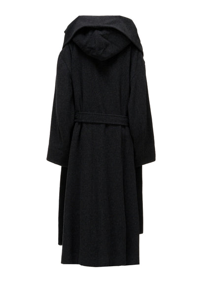 CASHMERE MIXED BEAVER HOODED DUFFLE COAT