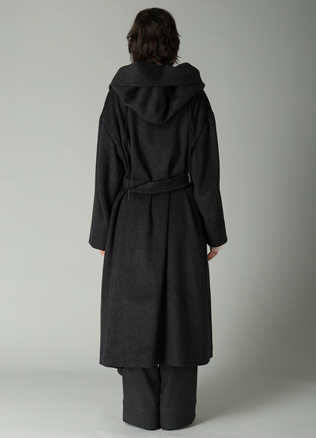 CASHMERE MIXED BEAVER HOODED DUFFLE COAT