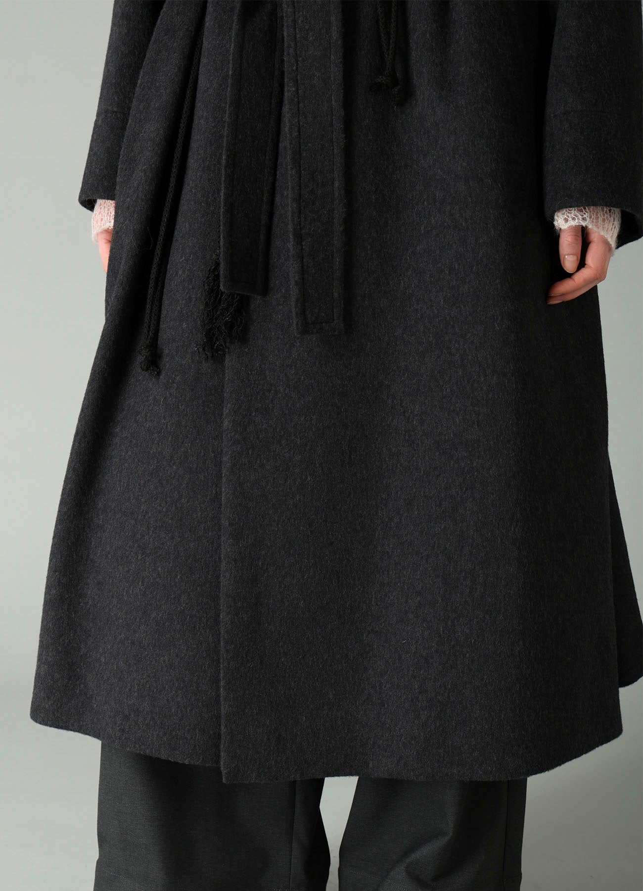CASHMERE MIXED BEAVER HOODED DUFFLE COAT