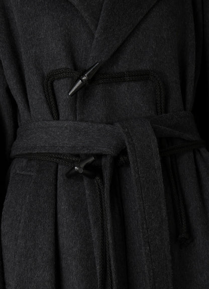 CASHMERE MIXED BEAVER HOODED DUFFLE COAT
