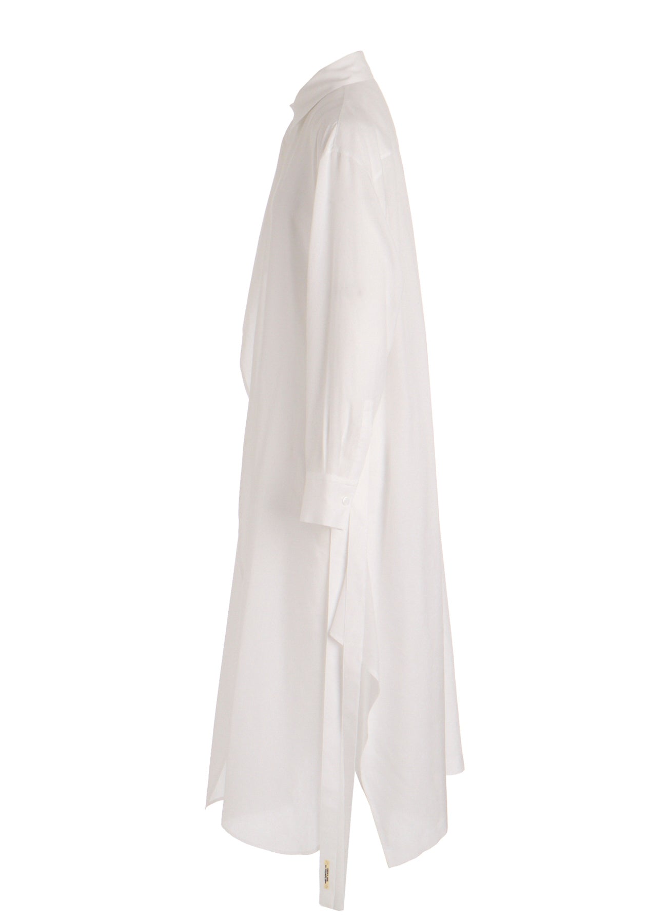 CELLULOSE POPLIN DRAPED SHIRT DRESS