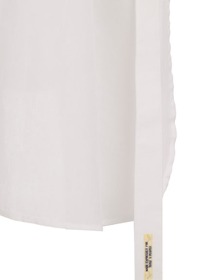 CELLULOSE POPLIN DRAPED SHIRT DRESS