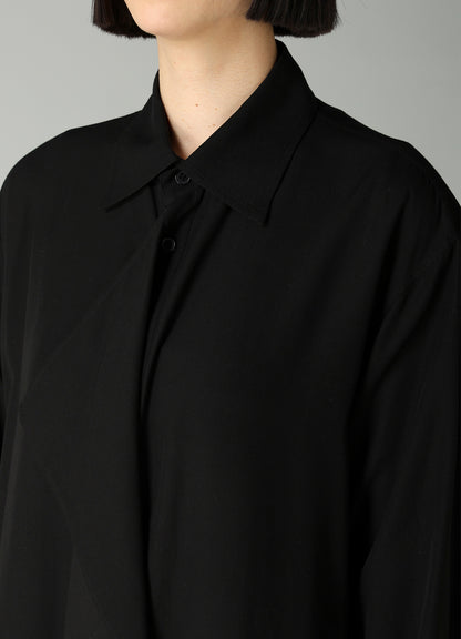 CELLULOSE POPLIN DRAPED SHIRT DRESS