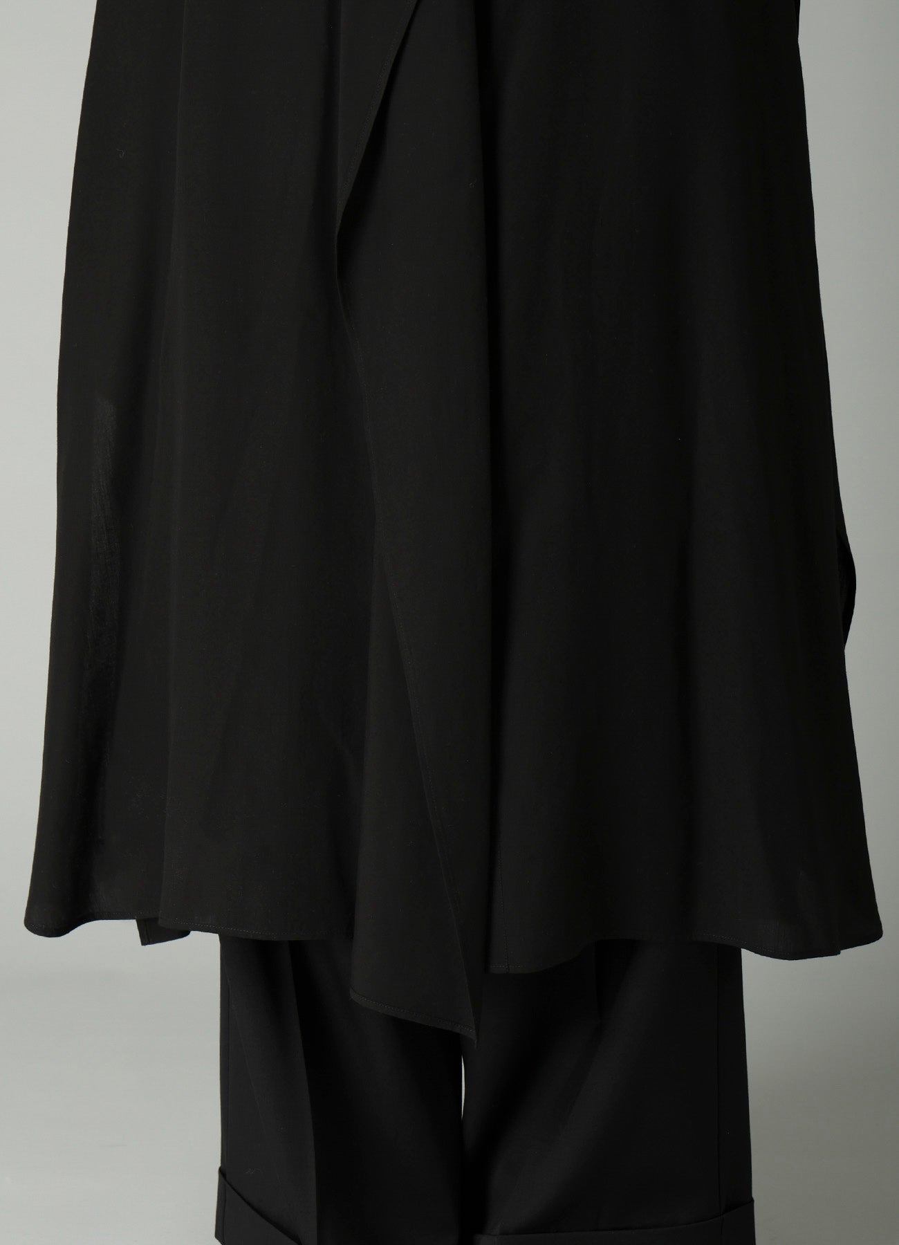CELLULOSE POPLIN DRAPED SHIRT DRESS