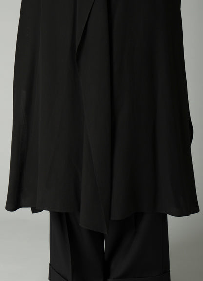 CELLULOSE POPLIN DRAPED SHIRT DRESS