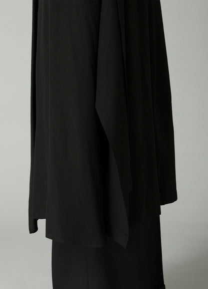 CELLULOSE POPLIN DRAPED SHIRT DRESS