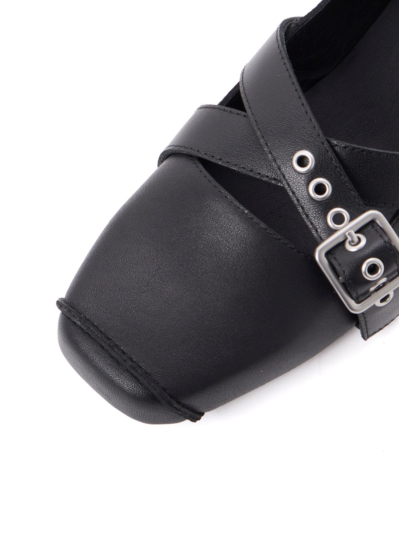 OIL SMOOTH LEATHER 3 STRAPS PUMPS